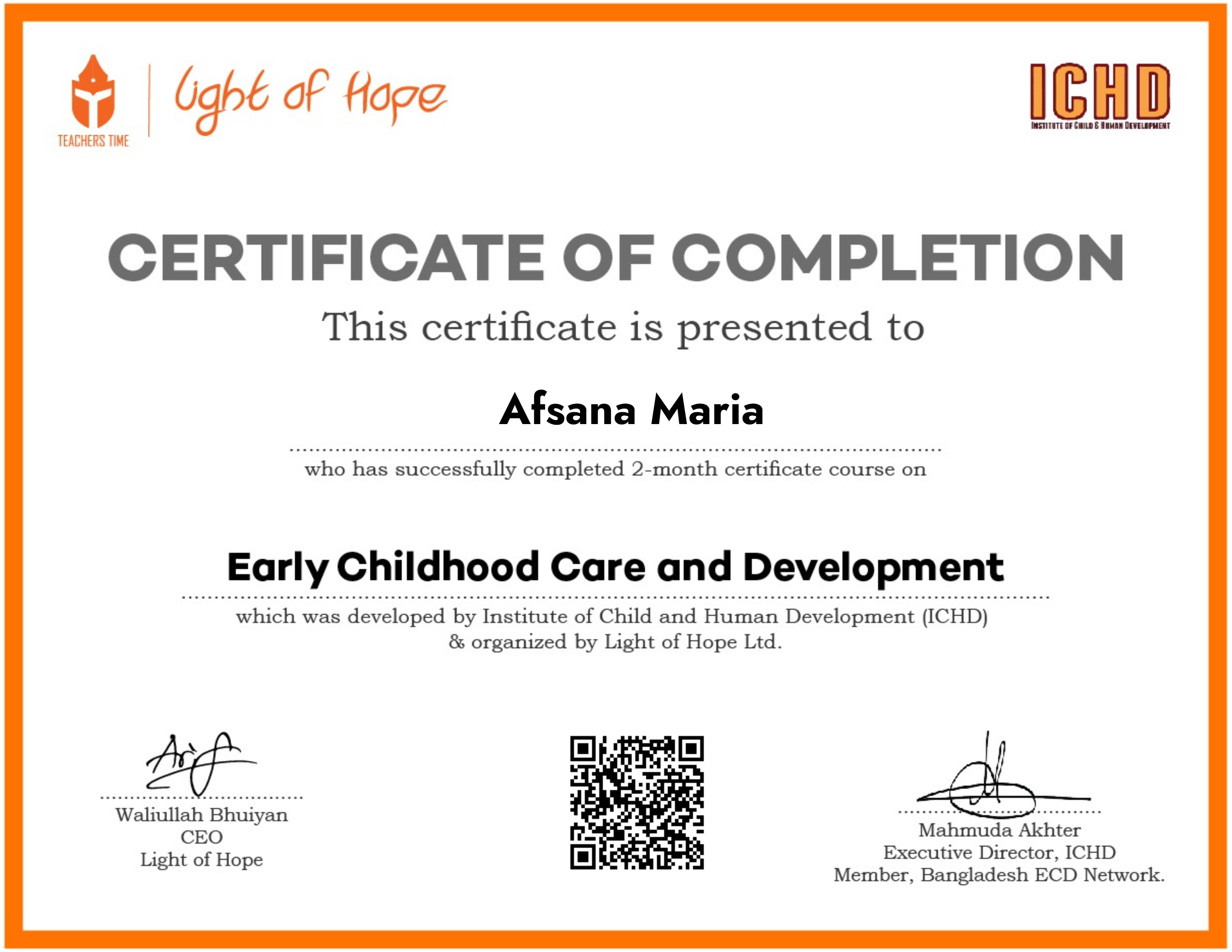 Certificate Course on Early Childhood Development- Batch 51