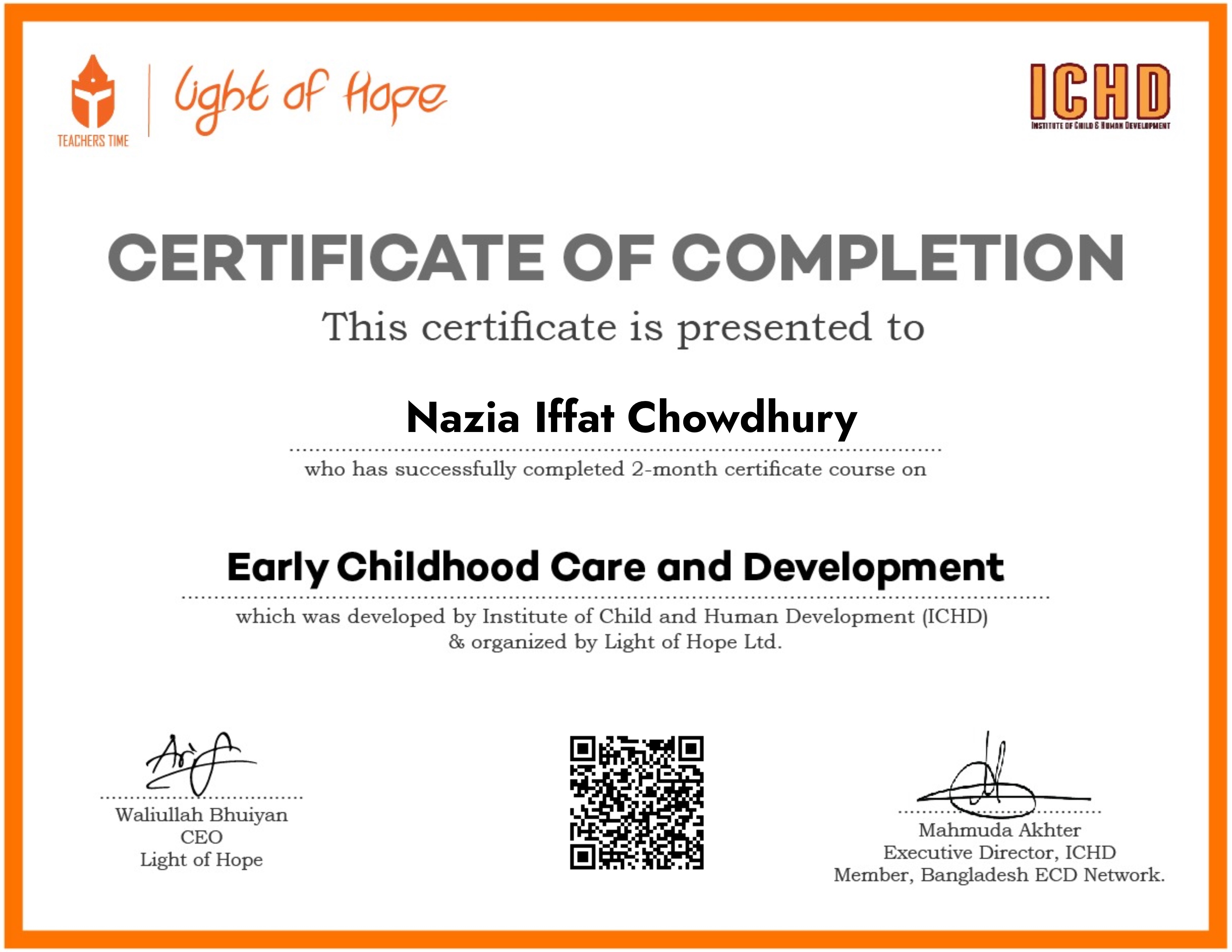 Certificate Course on Early Childhood Development- Batch 25